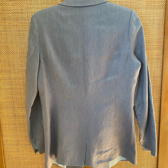 Central Park West Blue Tailored Blazer - Picture 6 of 8